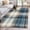 Blue, variant on 3'x5' Area Rugs, Blue Brown Plaid Indoor Outdoor Area Rug for Living Room Bedroom, Vintage Abstract Stripes Lattice Washable Bathroom Rugs Kitchen Floor Carpet Mats Home Decor Aesthetic