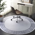 thumbnail image 2 of SAFAVIEH Malibu Chauncey Bordered Polyester Area Rug, Light Gray/Gray, 6' x 6' Round, 2 of 7