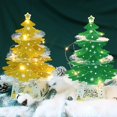 thumbnail image 4 of Adornos navideños Mini tarjeta de Navidad para escritorio Adorno Árbol de Navidad brillante con juego de luces, 4 of 5