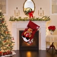 thumbnail image 6 of Christmas Deer Cloth Stocking Gift Bag – Medium 38cm (15in) Burlap-Style Stocking with Deer Embroidery – Candy Gift Bag Decor, 6 of 8