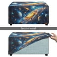 thumbnail image 5 of Xixirimido Galaxy Planets Pattern Ottoman Cover Rectangle Storage Ottoman Slipcover Stretch Footrest Stool Covers with Elastic Band for Rectangle and Square Ottoman, Small, 5 of 7