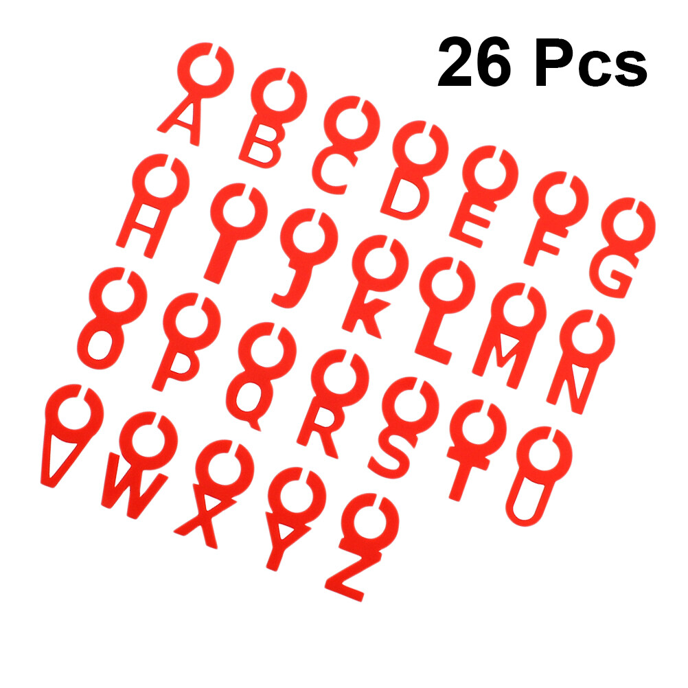 26pcs Alphabet Letters Wine Glass Marker Creative Wine Identifier Silicone Drinking Cup Sign