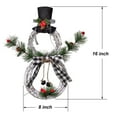 thumbnail image 6 of Husfou Christmas Decoration Lighted Wreath Snowman Wreath with Hat and Bow for Front Door Home Wall Decor, 6 of 6