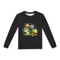 thumbnail image 5 of Pyjamas d'Été pour Garçons Ensemble de Pyjama 2 Pcs Imprimé Dinosaure Col Rond Manches Longues Pantalon Printemps Automne Pyjamas pour Enfants Noir 8 Ans-9 Ans, 5 of 5