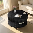 thumbnail image 3 of Hassch 31.4" Round Coffee Table with Storage, Center Table with Flip Lid Top for Living Room, Black, 3 of 7