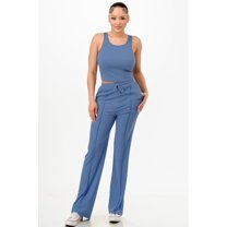 Ribbed Tank Top And Pant Set