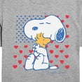 thumbnail image 3 of Peanuts - Snoopy Americana Heart Flag Cropped Graphic T-Shirt, 3 of 6