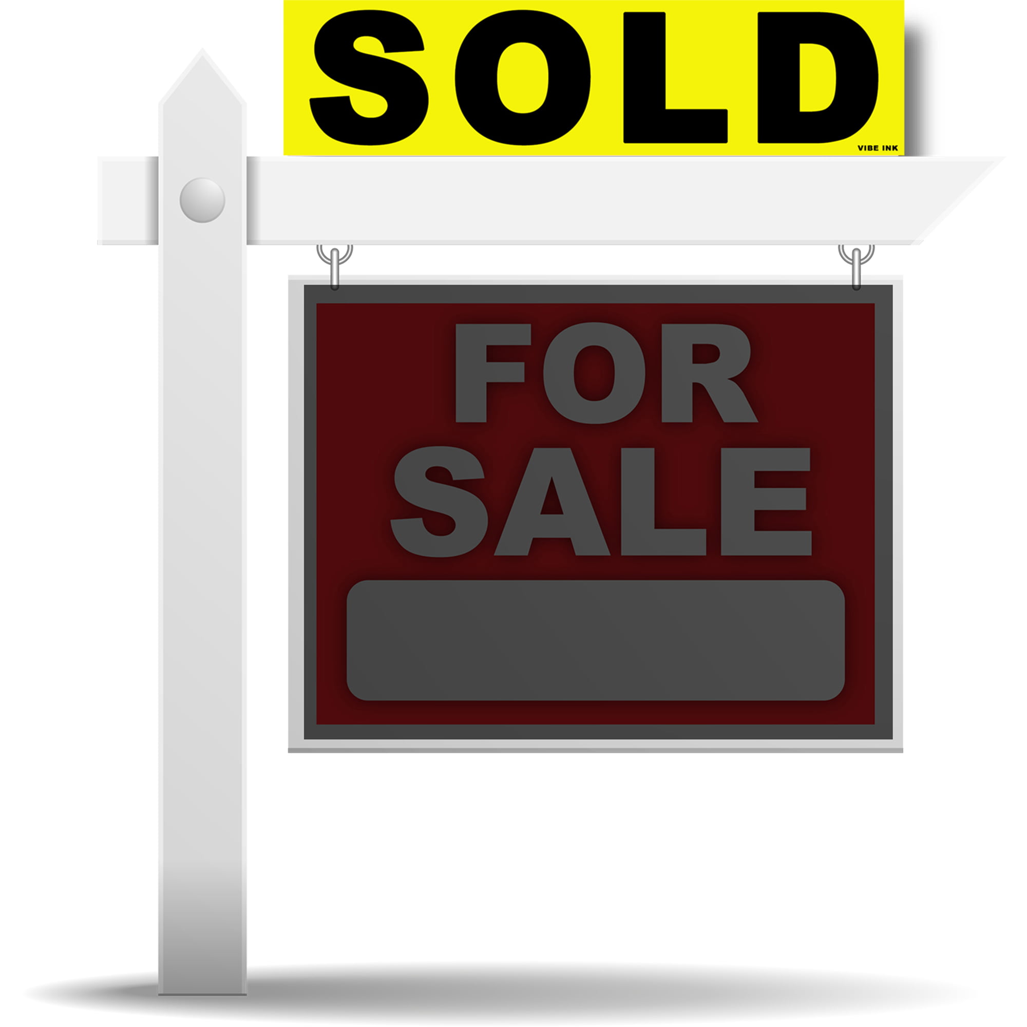 Sales Office 6"x24" REAL ESTATE RIDER SIGNS Buy 1 Get 1 FREE 2 Sided Plastic 