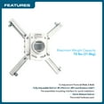 thumbnail image 4 of QualGear Projecteur Montage Kit Accessoire Monogramme Adaptateur de Plafond, 3 "1,5", Blanc, 4 of 9
