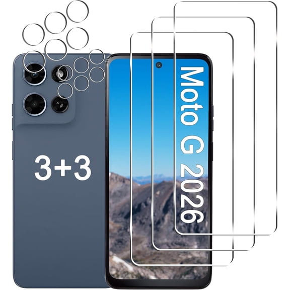 3 Pack Moto G 2026 Screen Protector [6.7 inch]   3 Pack Camera Lens Protector, Anti Scratch Bubble Free, Easy Installation