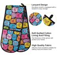 thumbnail image 4 of Dailycode Double Sided Oven Mitt with Loop Heat Resistant Kitchen Long Potholders 7" x 35" Colorful Pig Face, 4 of 6