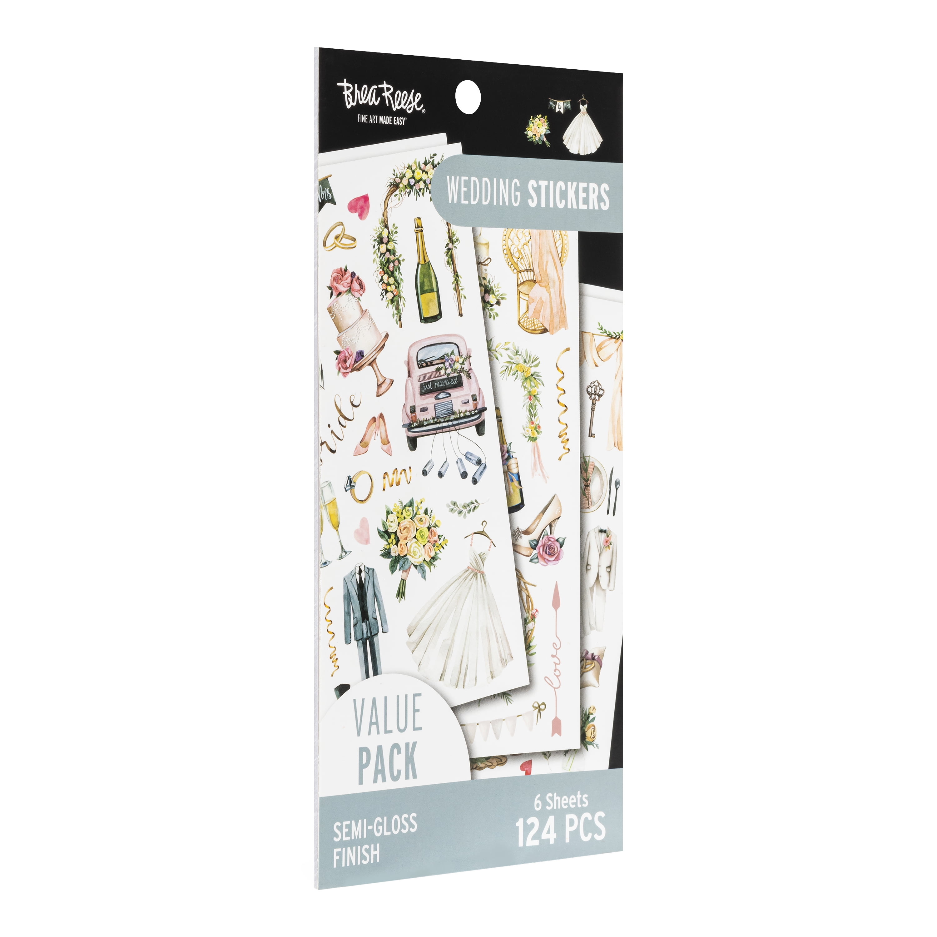 (2 pack) Brea Reese® Sticker Pack - Wedding Celebration