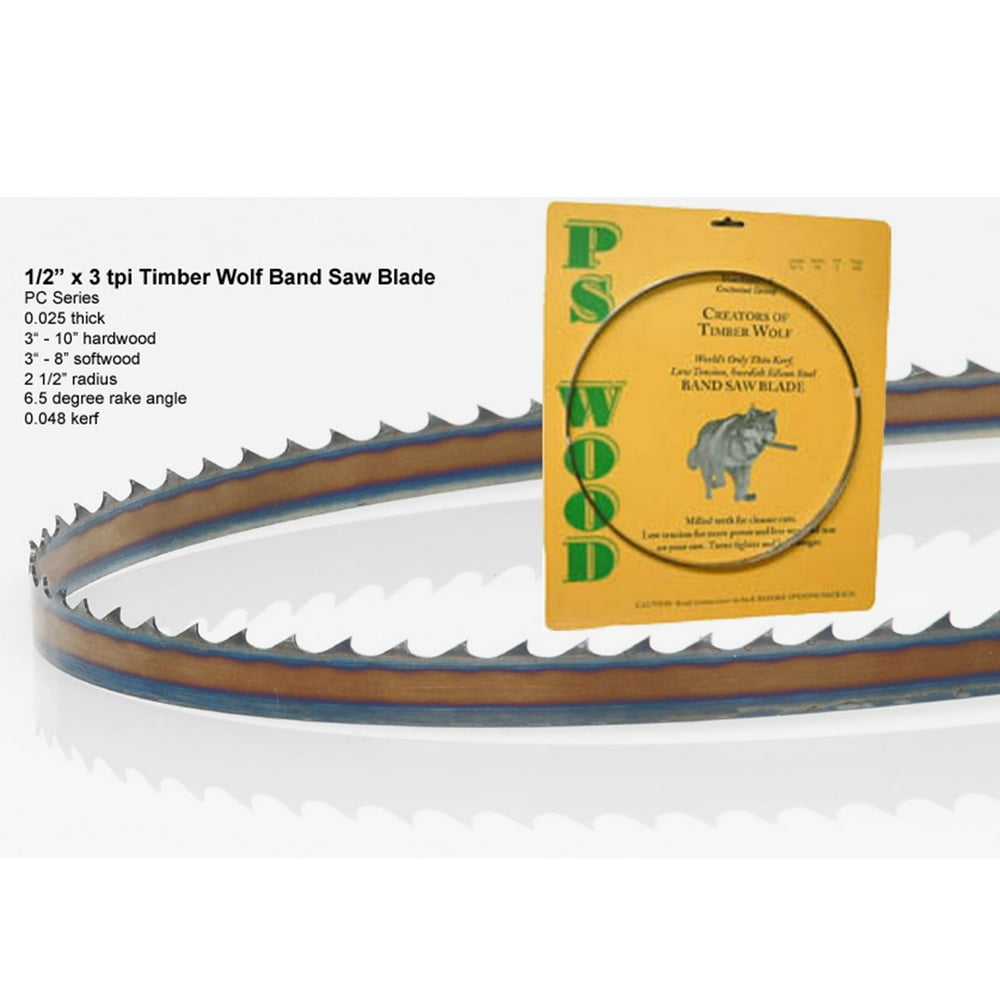 Timber Wolf Bandsaw Blade 1/2" x 931/2", 3 TPI