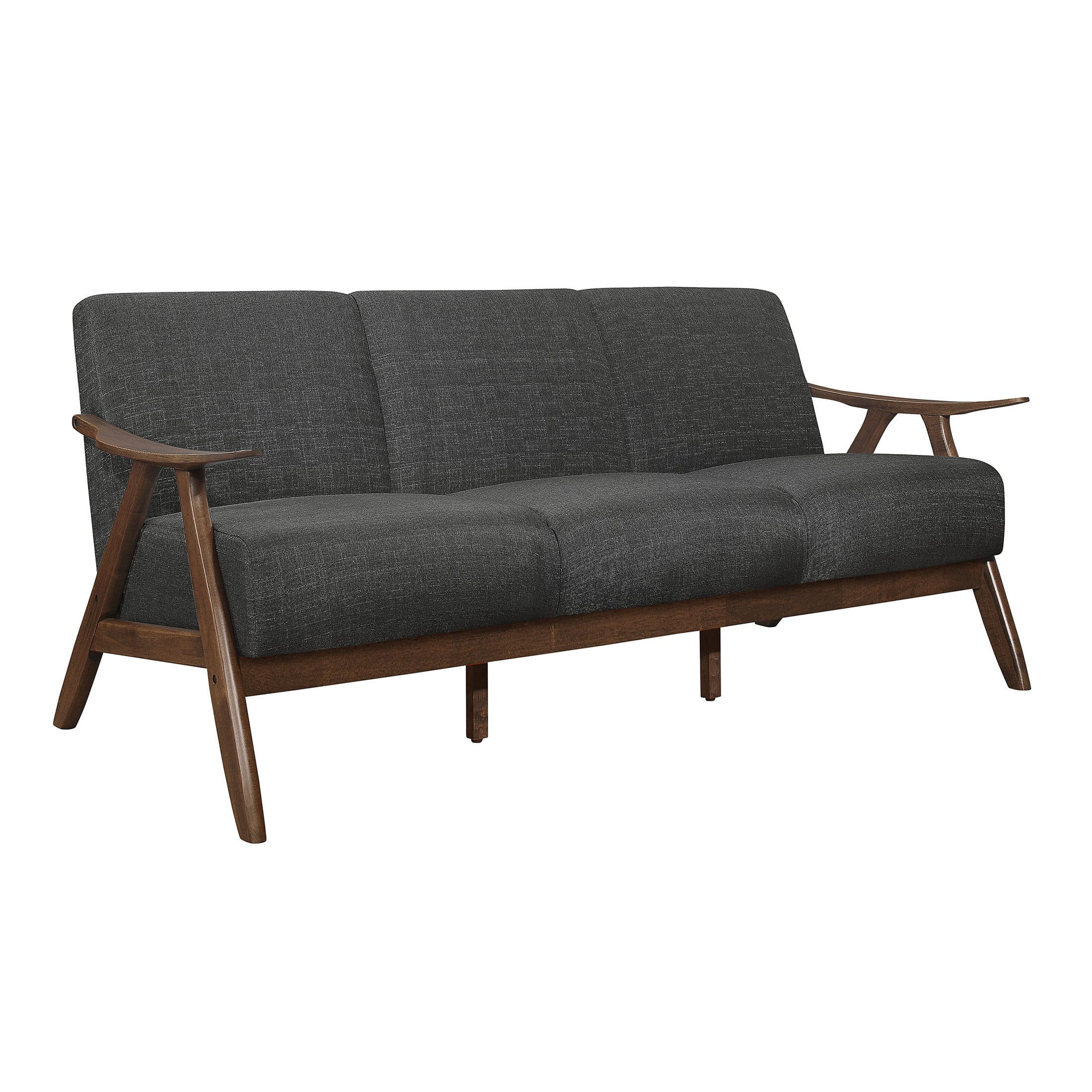 OakvillePark Ecola Fabric Living Room Sofa, Dark Gray
