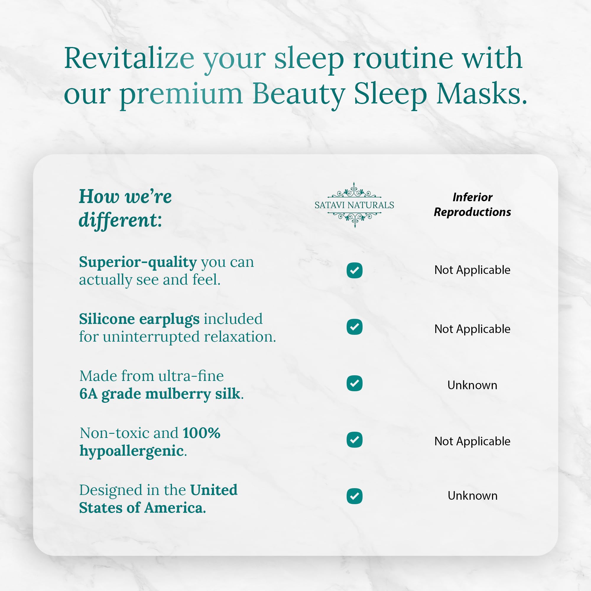 Satavi Naturals Mulberry Silk Eye Mask with Ear Plugs & Bag - Light Blocking Sleep Mask, Black