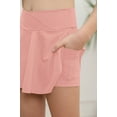 thumbnail image 2 of Girls Children Sport Cross Solid High Waist Sport Tennis Skirt Work Active Skort, 2 of 5