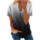 thumbnail image 1 of Blusa de manga corta con cuello en V, informal, cómoda y elegante para mujer OAVQHLG3B Store lin121212, 1 of 5