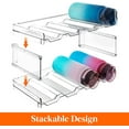 thumbnail image 3 of Lifewit Stackable Water Bottle Organizer for Cabinet, Water Bottle Holder, Kitchen Pantry Organization and Storage, Plastic Fridge Wine Racks, Tumbler Travel Mug Cup Holder, 3Pack, Hold 12 Bottles, 3 of 8