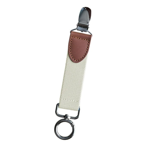 Clip elástico para sombrero de mujer, clip de cuero sintético para sombrero de viaje. Blanco