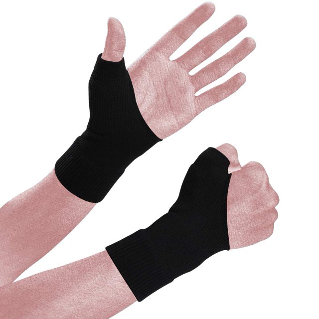 Guantes de compresión para la artritis del pulgar, muñequera transpirable, guante sin dedos con almohadillas de gel para lesiones en las manos, 1 par Namotu CZYD-HQ94