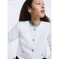thumbnail image 6 of Free Assembly Women's Collarless Nubby Jacket with Long Sleeves, Sizes XS-XXL, 6 of 7