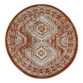 thumbnail image 3 of Unique Loom Charlotte Collection Area Rug - Quail (3' 1" Round Terracotta/Light Blue), 3 of 7