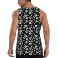 thumbnail image 3 of Xecao Daisies Flowers Men's Tank Top Workout Quick Dry Sleeveless Gym Jogging Muscle Shirts Summer Swim Beach Tops, 3 of 9