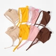 thumbnail image 4 of Baby Cute Tethered Hat Cold Protection Warm Ball Ear Children's Thicken Fleece Cap, 4 of 4