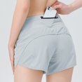 thumbnail image 2 of Pantalones cortos para correr para mujer, pantalones cortos de yoga de entrenamiento atlético de secado rápido de talle alto con bolsillo trasero con cremallera, 2 of 5