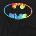thumbnail image 2 of Batman Tie Dye Batman Logo Women's T Shirt (2X-Large) Black, 2 of 6