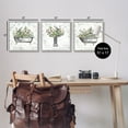 thumbnail image 4 of Stupell Industries Grey Bathroom Florals Bath & Laundry Painting Gray Framed Art Print Wall Art, 17 x 17, Set of 3, 4 of 9