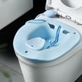 thumbnail image 1 of Vaginal para hemorroides con exprimi de bidé para perineal para diario en el hogar, baño de asiento, bañera de desintoxicación, Azul Baoblaze  Bañera de asiento para inodoro, 1 of 7