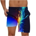 thumbnail image 2 of Runfenguu Plus Size Short Sets, Bloomer Shorts Men Casual Fashion Print Shorts With Pockets Elastic Waist Beach Pants Bike Shorts, 2 of 9