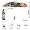 thumbnail image 3 of FORMRS Travel Umbrella Folding Auto Open Close Windproof Rain UV Protection, Gray Floral Pattern, 3 of 8