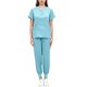 thumbnail image 1 of Conjunto de uniforme médico para mujer, uniforme de enfermera, duradero, cuello en V, lavable a máquina, transpirable Azul claro, 1 of 8