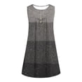 thumbnail image 4 of BEFOKA Robe Grande Taille pour Femmes, Robe d'Été en Liquidation pour Femmes, Robe Sans Manches à Col Rond Imprimé Coloré avec Boutons, 4 of 5
