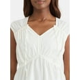 thumbnail image 4 of Time and Tru Women's Spade Neck Blouse, Sizes XS-XXXL, 4 of 5