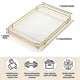 thumbnail image 2 of Gold Acrylic Decorative Tray Perfume Tray Jewelry Cosmetics Vanity Tray Ornate Metal Perfume Holder, 2 of 4