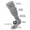 thumbnail image 2 of 6 Pairs of Over The Calf Diabetic Knee High Cotton Socks (Gray - 6 Pairs, Fit Men's Shoe Size 12-15), 2 of 4