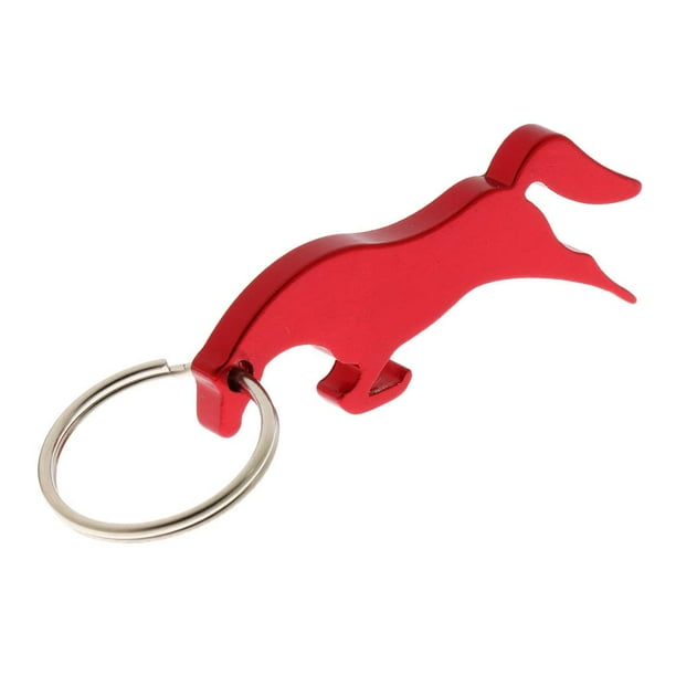 Llavero abridor de botellas con diseño de caballo y colgante para bolso rojo