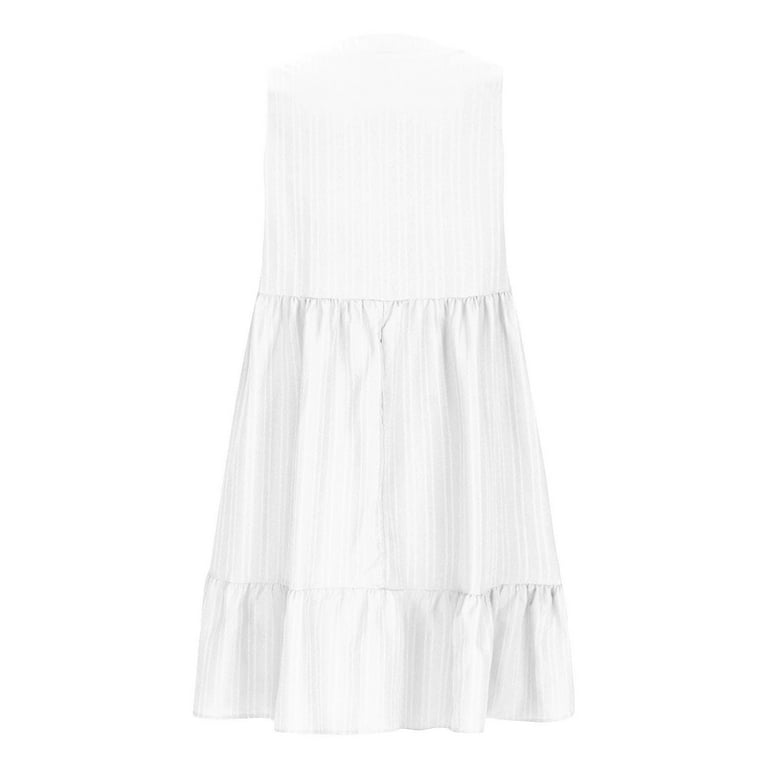 elegant dresses maxi Salma Drop Waist Cotton Maxi Dress - White main image 1