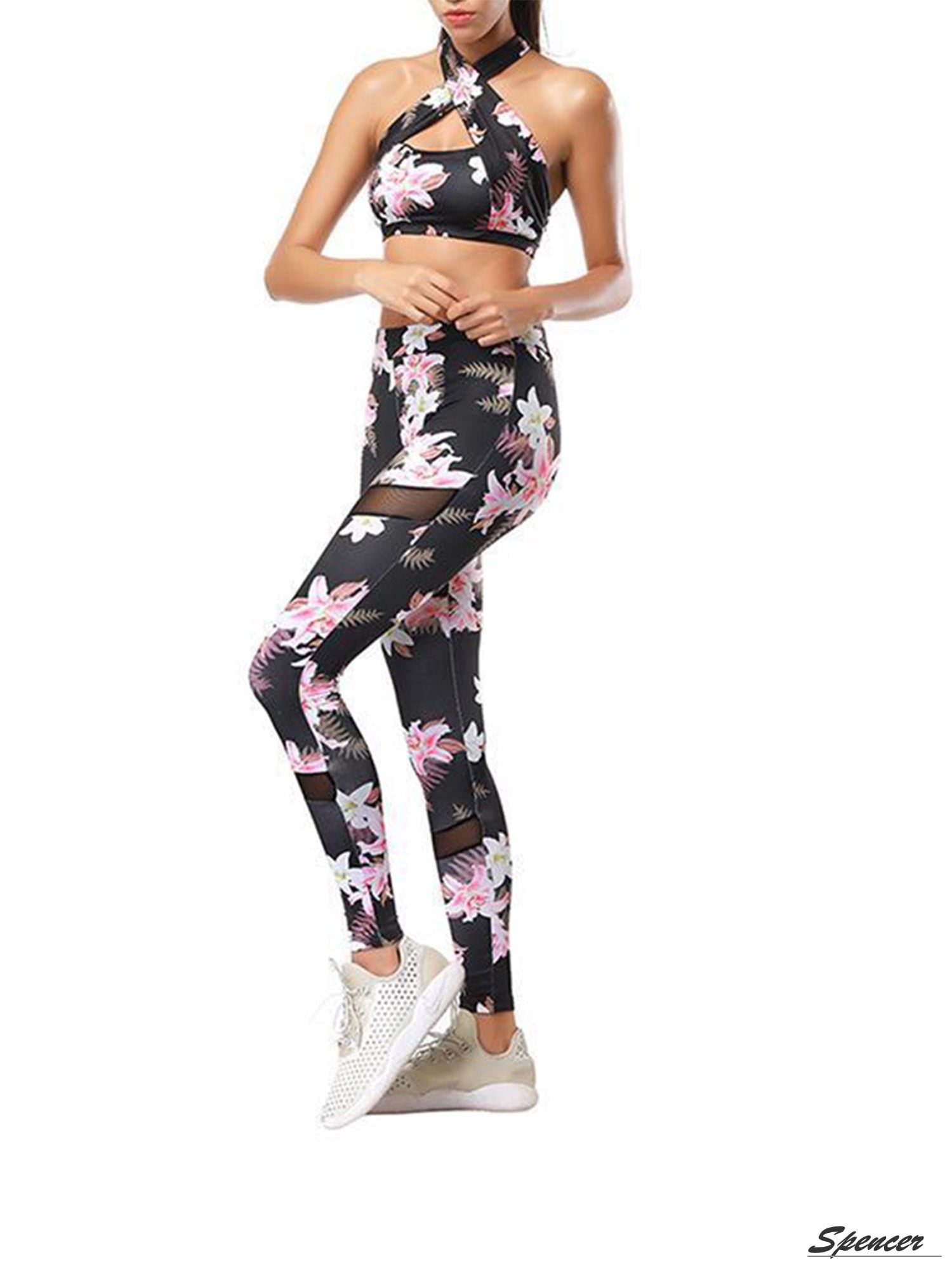 floral activewear leggings