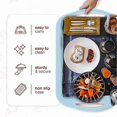 thumbnail image 4 of 2-Piece Tray Set - Non-slip Tray with Handle for Food Preparation, Tea, Breakfast in Bed - Plastic Tray for Stable Meals - Dishwasher Safe (Black/Blac, 4 of 5