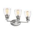 thumbnail image 4 of RADIANCE Goods Contemporary 3 Light Brushed Nickel Bath Vanity Light Clear Glass 23" Wide, 4 of 5