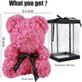 thumbnail image 3 of RECUTMS Teddy Flower Bear Rose Teddy Bear 10 inch Rose Bear Wedding Party Decoration Gift Box for Valentines Day Gifts Mothers Day Anniversary Birthday Present (Pink), 3 of 7
