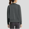 thumbnail image 4 of Modal Loose Coat for Women Fashion Solid Color Sweatshirts Cardigan Splicing Design Jackets Batwing Casual Fashion Outfits 2025 Fall Top Yoga Clothes, 4 of 4