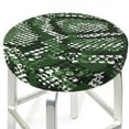 thumbnail image 3 of Daiia Green Snakeskin Stool Covers Round,Round Bar Stool Covers Waterproof Bar Chair Covers Washable Stool Cushion Slipcover for 12-14 Inch Chair-12 inch, 3 of 7