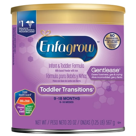 Enfagrow Toddler Transitions Gentlease Formula, 20 oz, 4 count