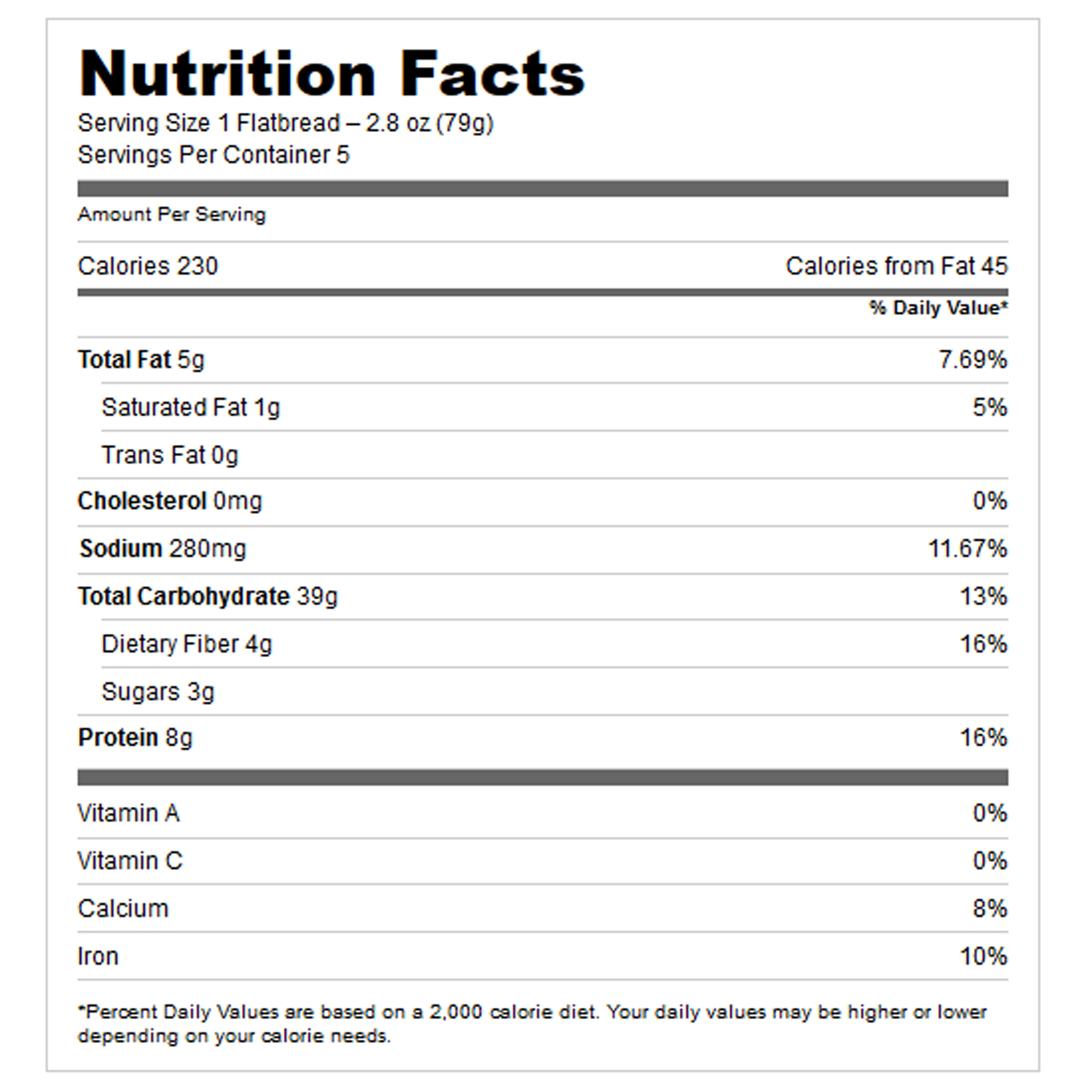 Kontos Flatbread Multi Grain with Whole Grain - 5 CT