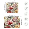 thumbnail image 3 of Watercolour Flowers Dish Drying Mat Microfiber Kitchen Mats Large Counter Absorbent Dish Pad Drainer Rack 18"x24", 3 of 7